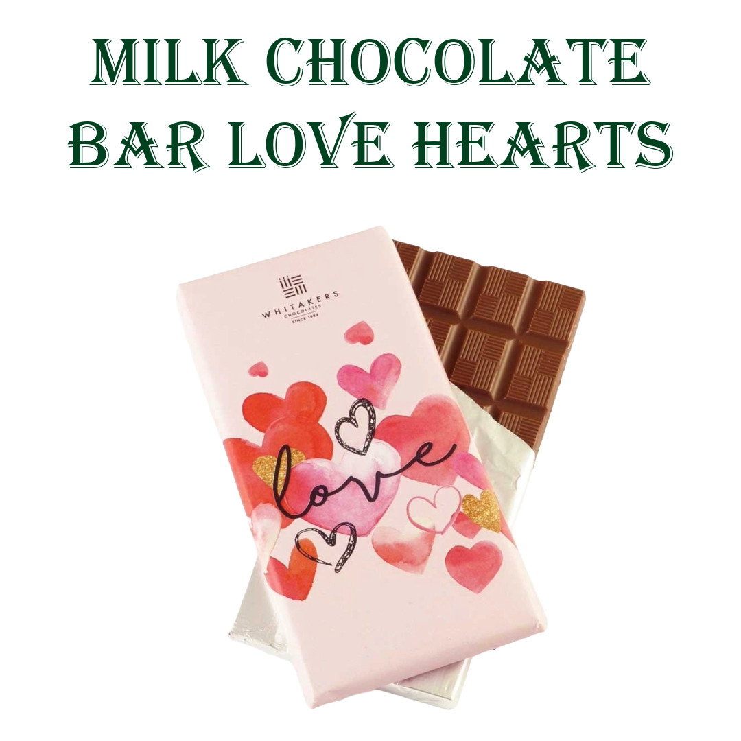Milk Chocolate Bar Love Hearts